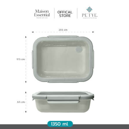 กล่องอาหาร เซรามิก PETYE รุ่น RC40 1.35 ลิตร สีเขียว_2